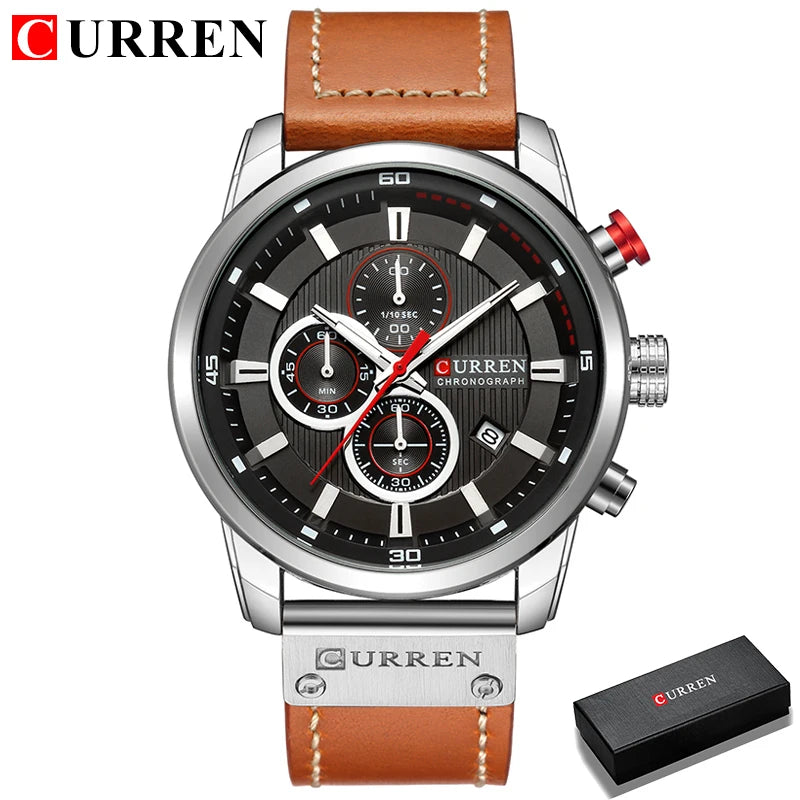 Relógio masculino de quartzo CURREN