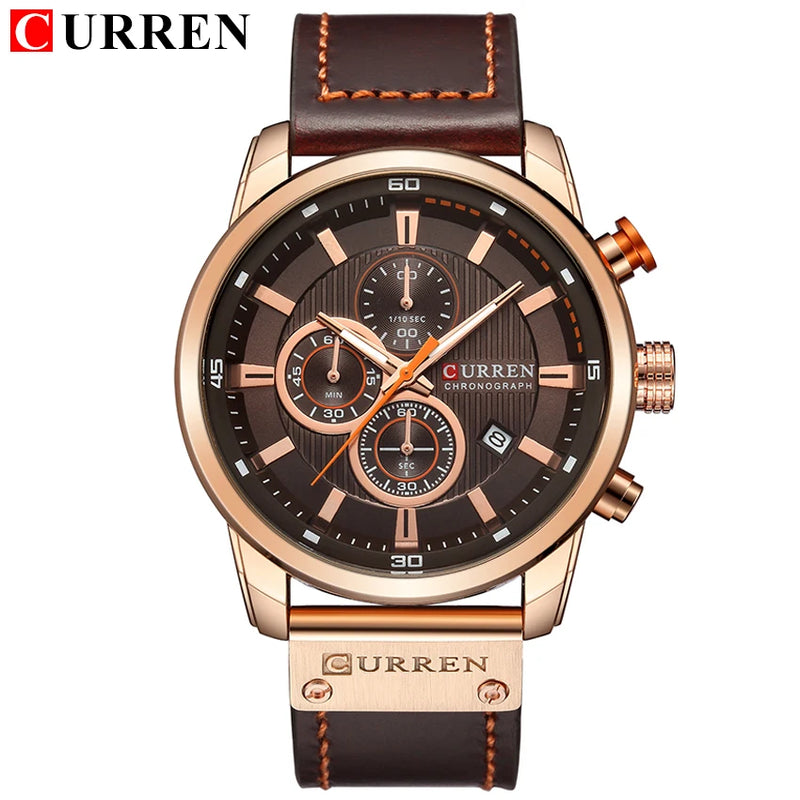 Relógio masculino de quartzo CURREN