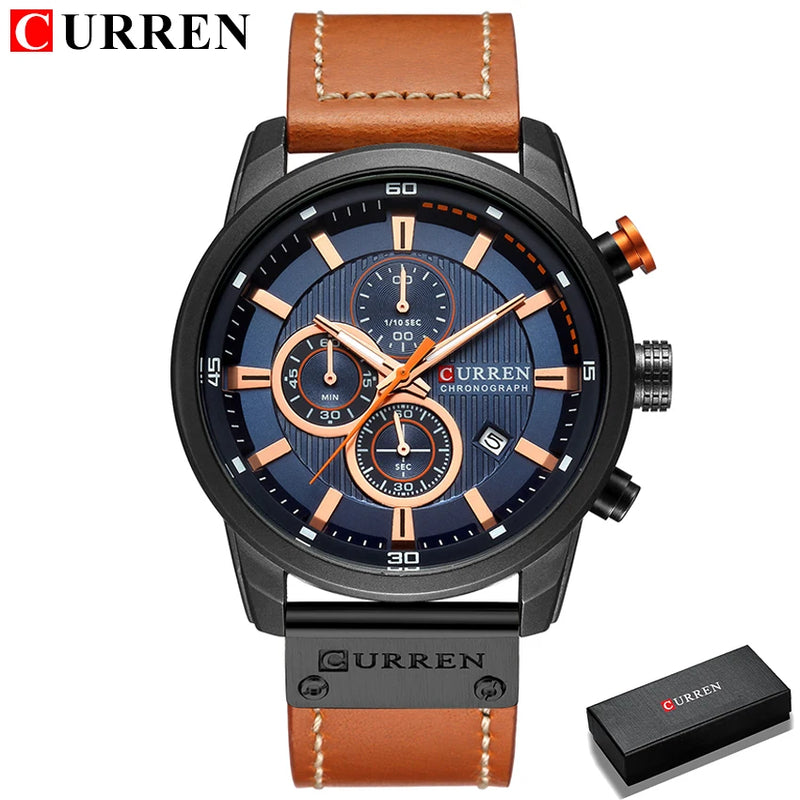 Relógio masculino de quartzo CURREN