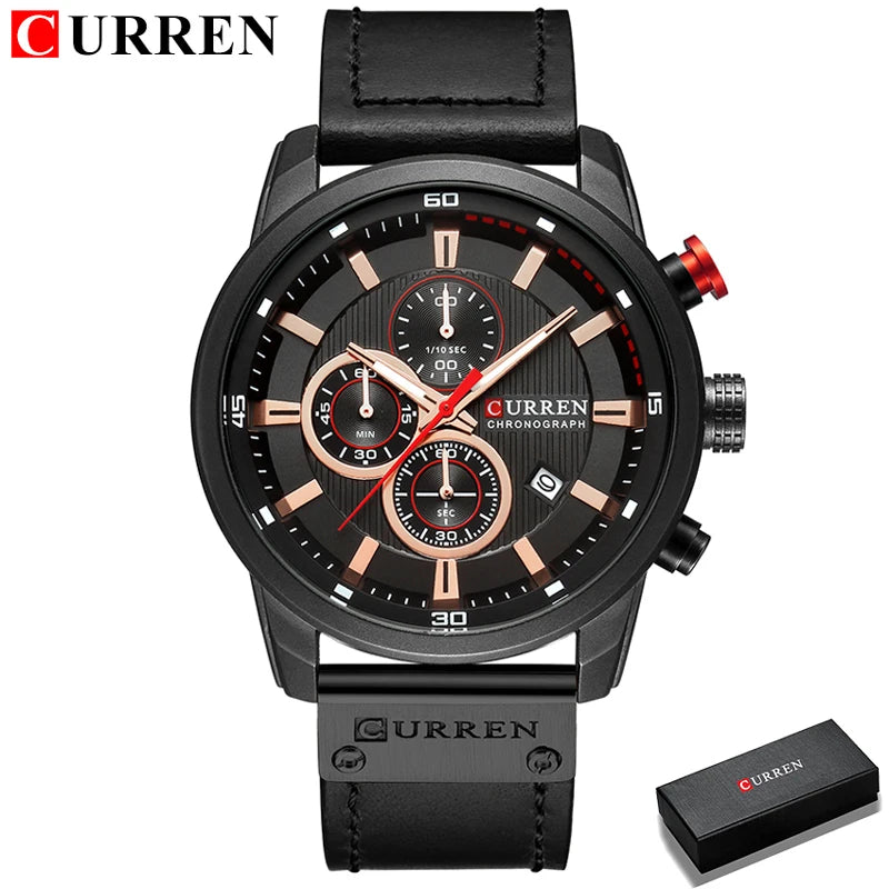 Relógio masculino de quartzo CURREN