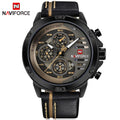 RELÓGIO MASCULINO NAVI FORCE COM PULSEIRA EM COURO
