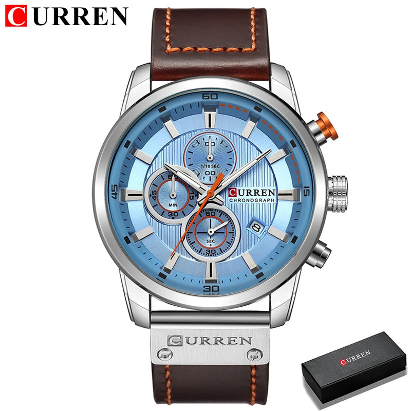Relógio masculino de quartzo CURREN