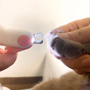 Cortador de unhas profissional com luz LED dourada para cães e gatos