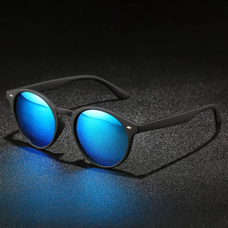 Óculos de sol redondos polarizados da moda, femininos, masculinos