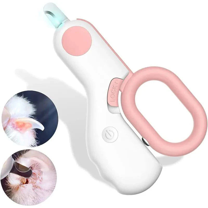 Cortador de unhas profissional com luz LED dourada para cães e gatos
