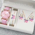 Relógio de pulso analógico feminino com pulseira de couro