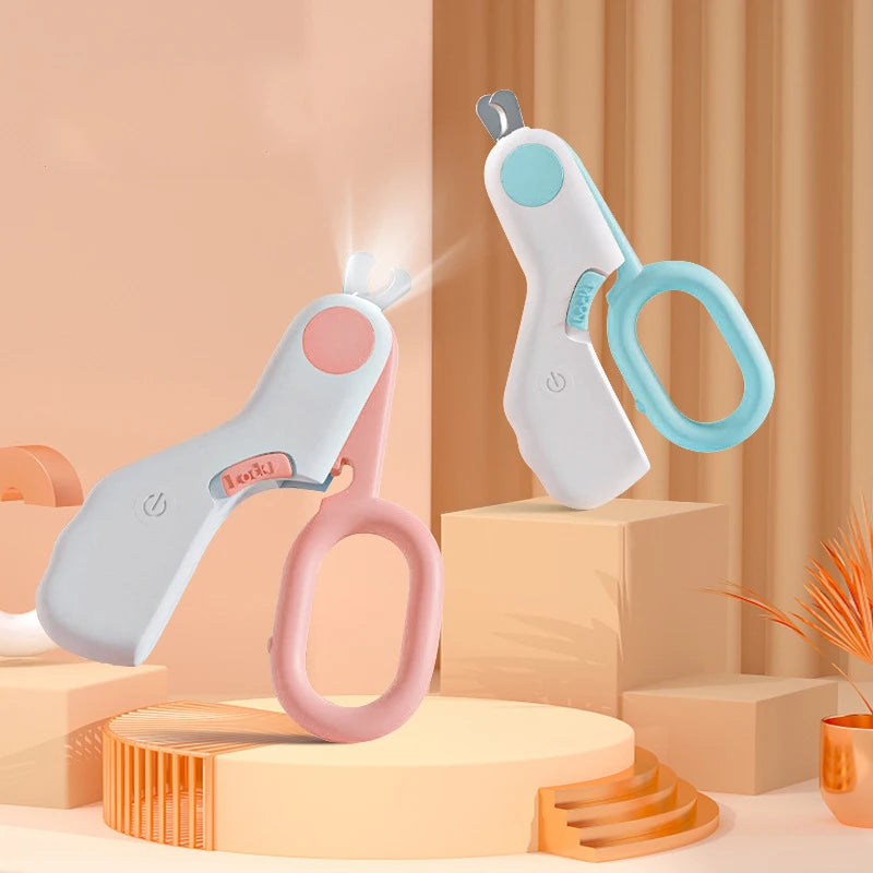 Cortador de unhas profissional com luz LED dourada para cães e gatos
