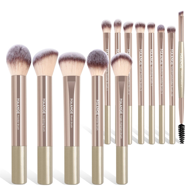 MAANGE 13PCS Conjunto de pincéis de maquiagem Base