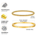 Conjunto de pulseiras femininas Vnox de 2 a 8 mm