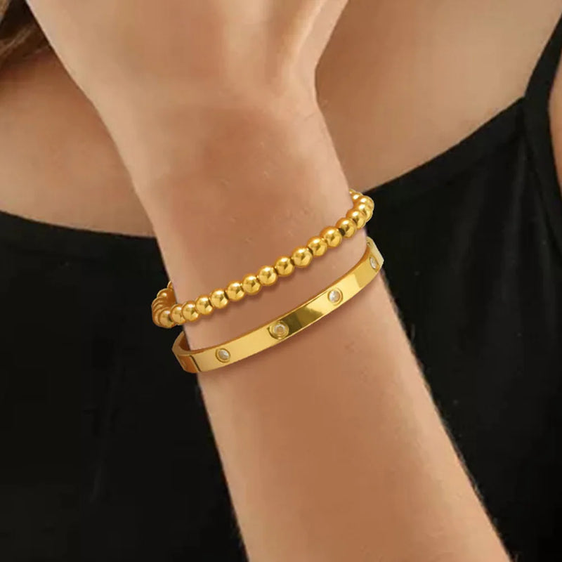 Conjunto de pulseiras femininas Vnox de 2 a 8 mm