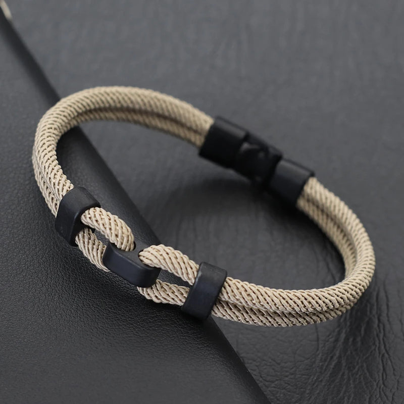 Pulseira de corda personalizada para homens