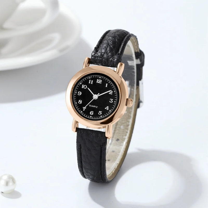 Relógio feminino fashion pequeno árabe quartzo