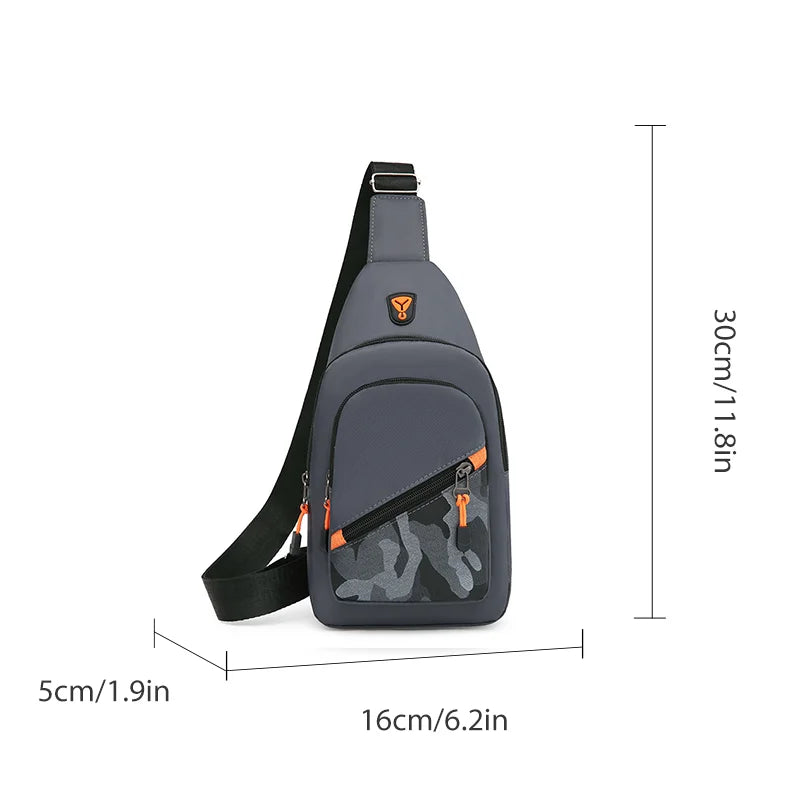 Bolsa de peito masculina de nylon Rilibegan 2023