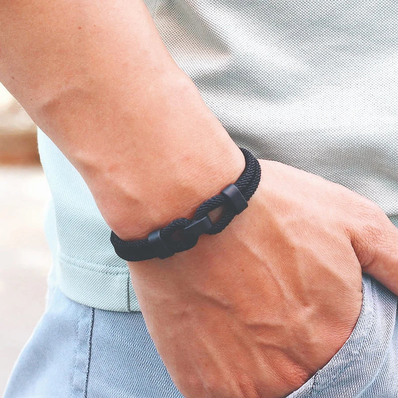 Pulseira de corda personalizada para homens