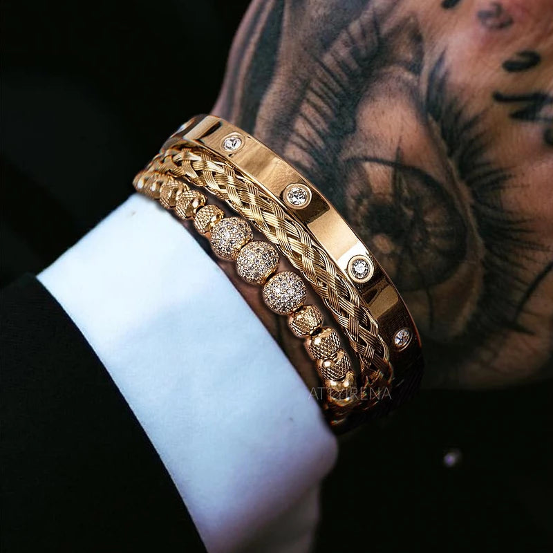 Bracelete Masculino Banhado a ouro