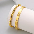 Conjunto de pulseiras femininas Vnox de 2 a 8 mm