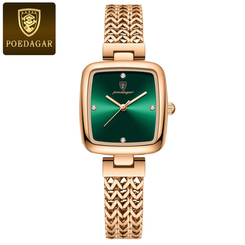 Relógio feminino de quartzo elite com pulseira em aço