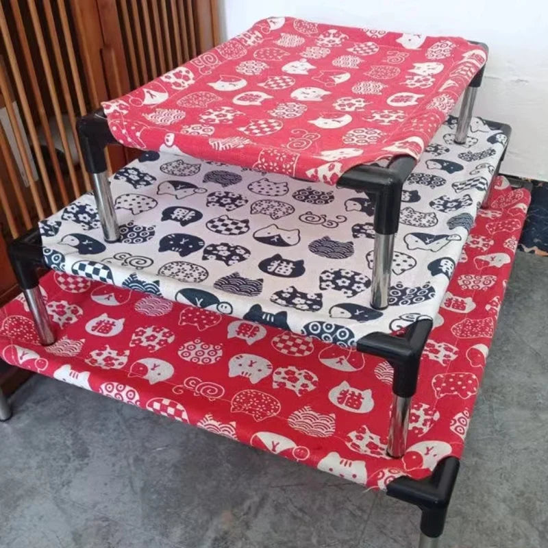 Cama elevada para gatos, cama de acampamento para cães