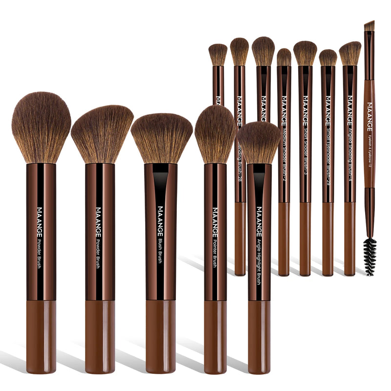 MAANGE 13PCS Conjunto de pincéis de maquiagem Base