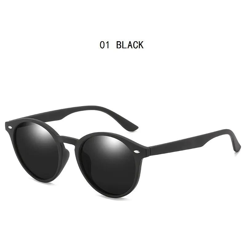 Óculos de sol redondos polarizados da moda, femininos, masculinos