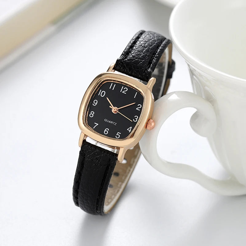 Relógio feminino fashion pequeno árabe quartzo