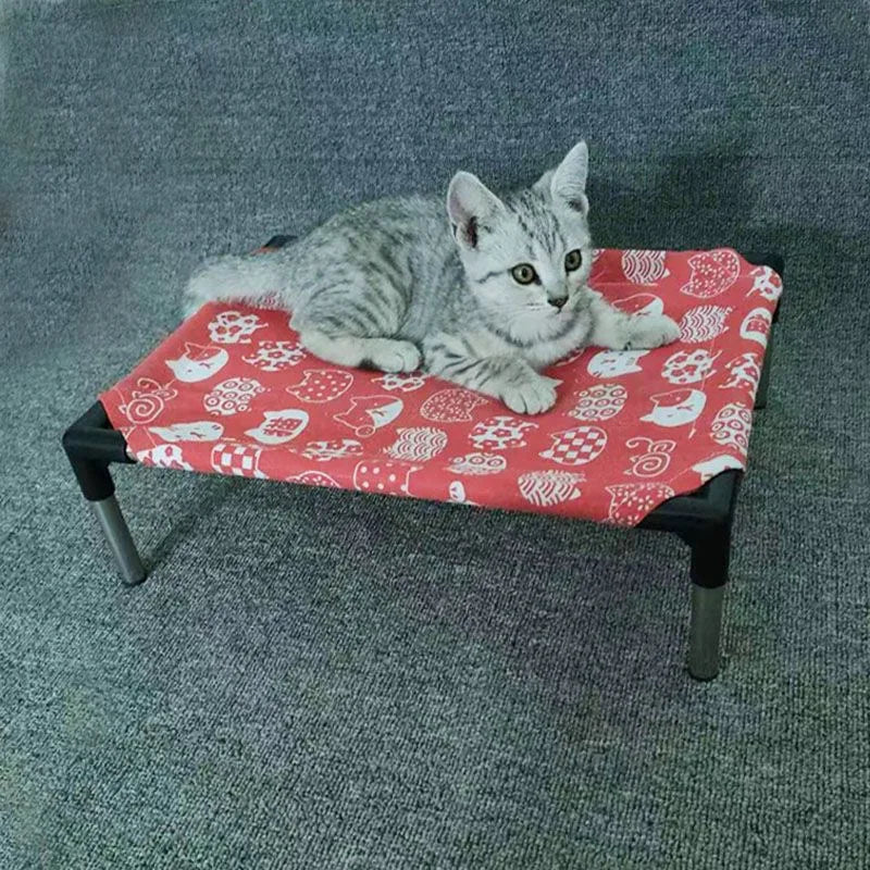 Cama elevada para gatos, cama de acampamento para cães