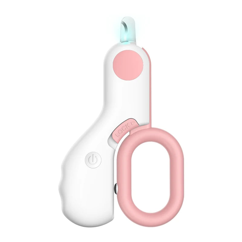 Cortador de unhas profissional com luz LED dourada para cães e gatos