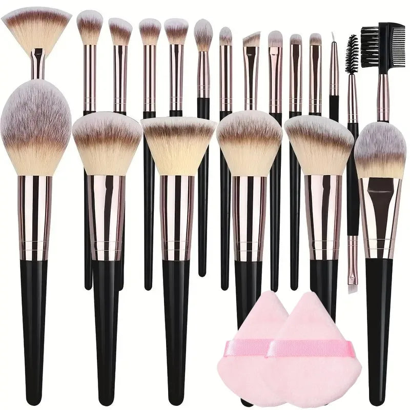 Conjunto profissional de 3 a 20 pincéis de maquiagem