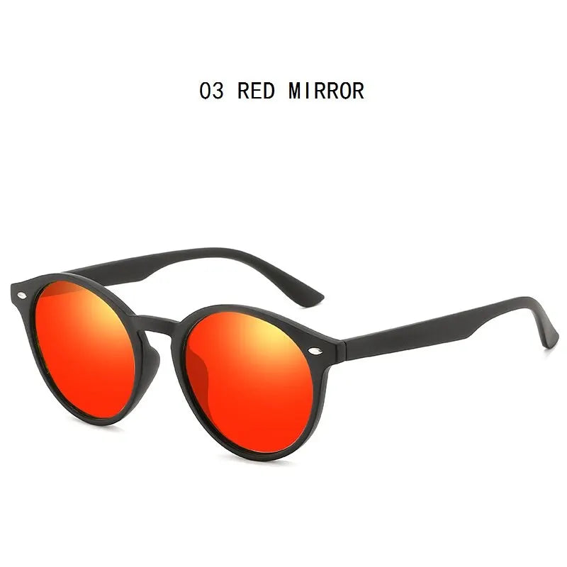 Óculos de sol redondos polarizados da moda, femininos, masculinos