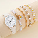 Conjunto de 5 peças de pulseiras e relógios