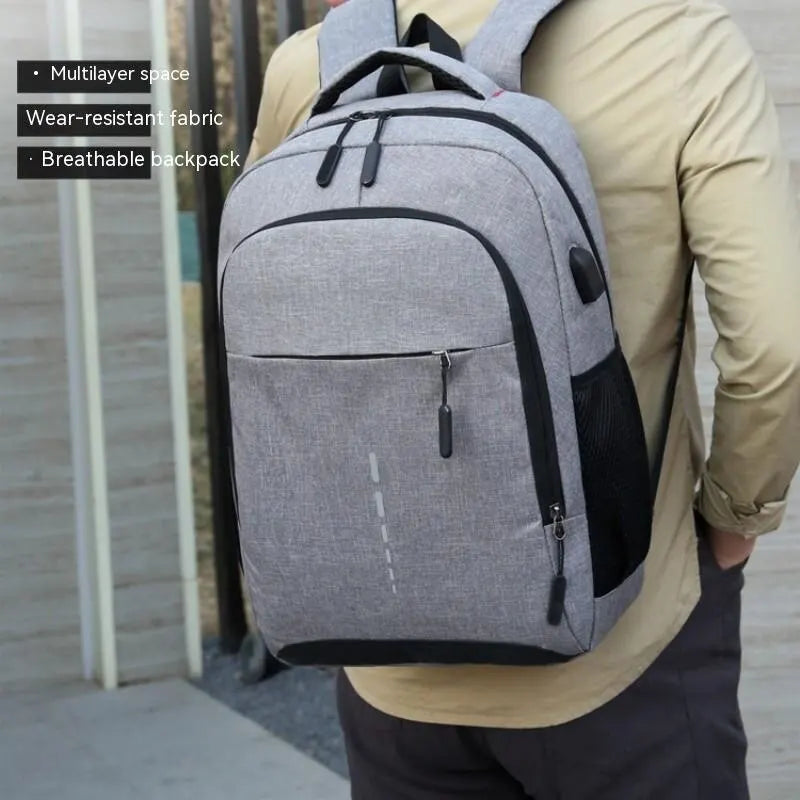 Mochila masculina de grande capacidade, simples