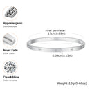 Conjunto de pulseiras femininas Vnox de 2 a 8 mm