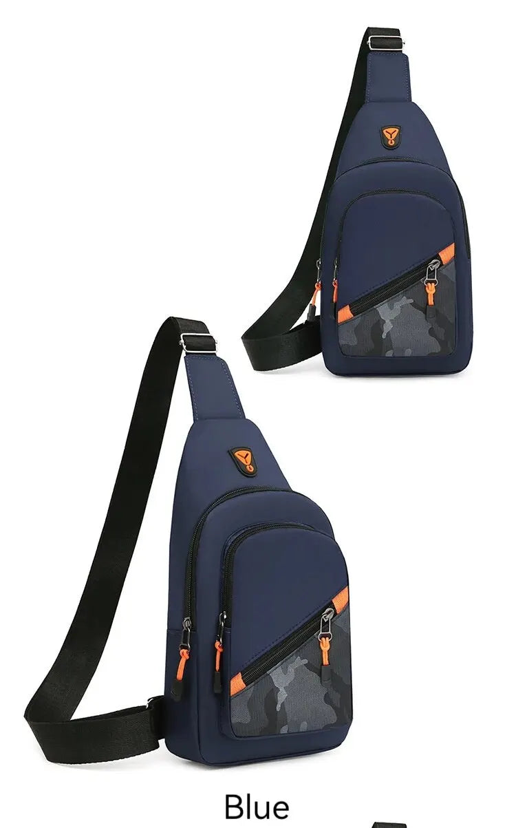 Bolsa de peito masculina de nylon Rilibegan 2023