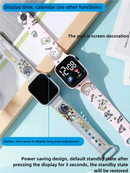 Novo relógio eletrônico LED de estudante com estampa de desenho