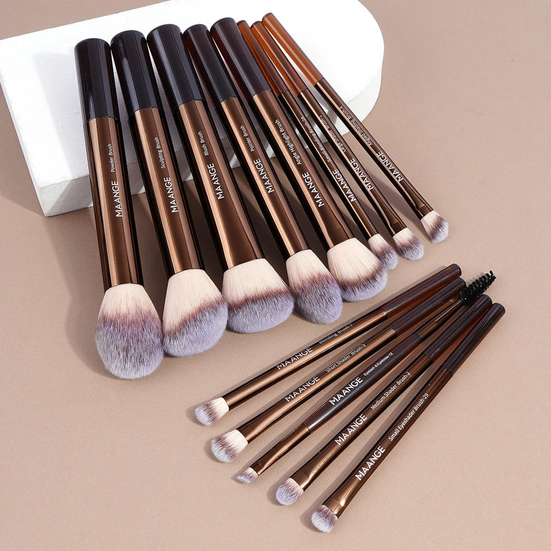 MAANGE 13PCS Conjunto de pincéis de maquiagem Base