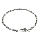 Pulseira masculina banhado a prata