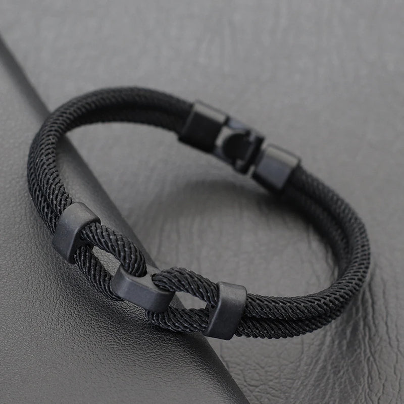 Pulseira de corda personalizada para homens