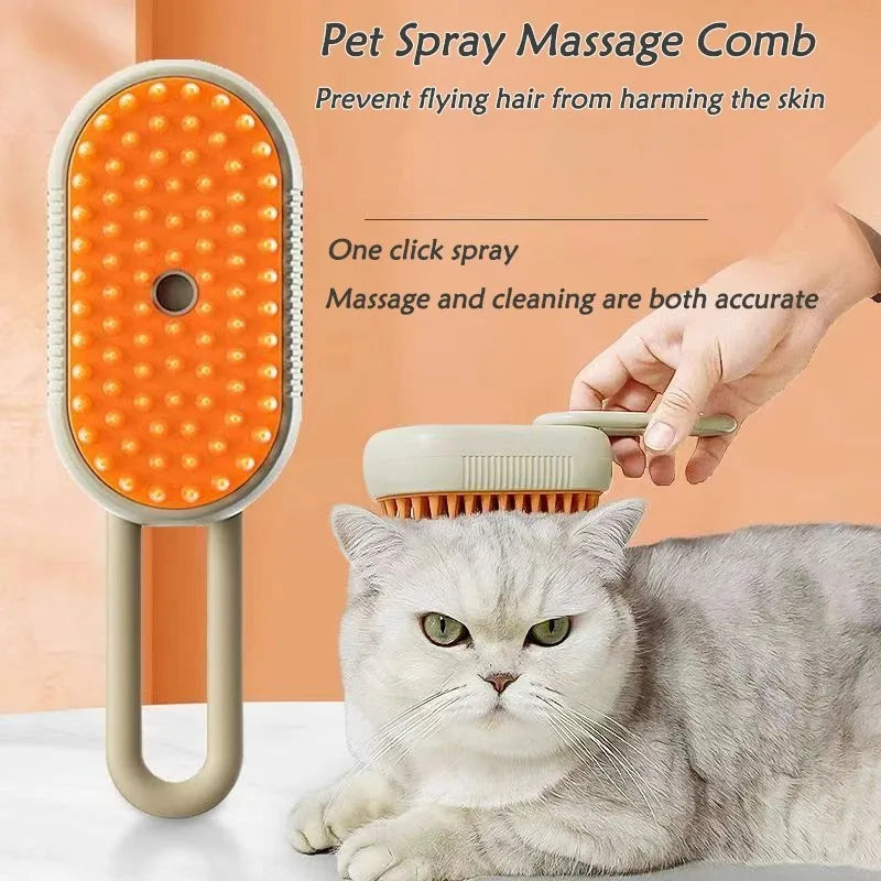 Escova de massagem 3 em 1 para gatos, cães e animais de estimação