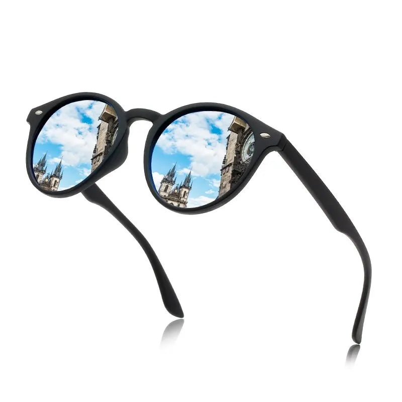 Óculos de sol redondos polarizados da moda, femininos, masculinos