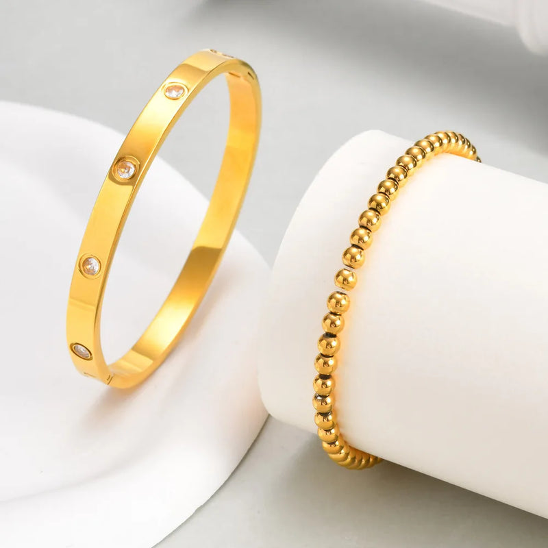 Conjunto de pulseiras femininas Vnox de 2 a 8 mm