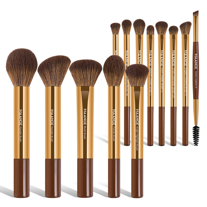 MAANGE 13PCS Conjunto de pincéis de maquiagem Base