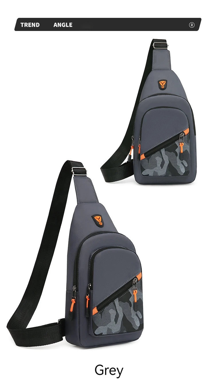 Bolsa de peito masculina de nylon Rilibegan 2023