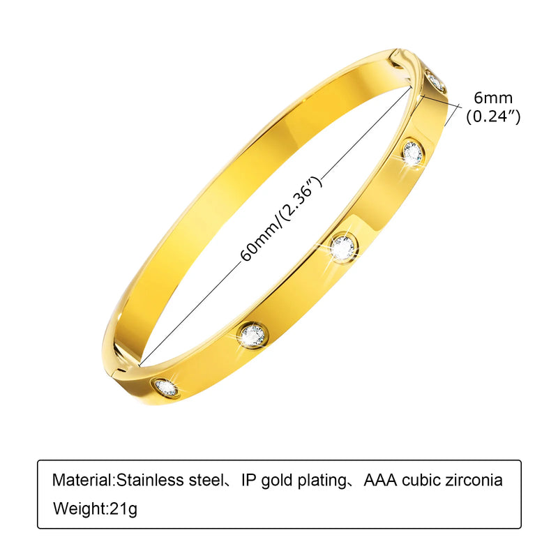 Conjunto de pulseiras femininas Vnox de 2 a 8 mm