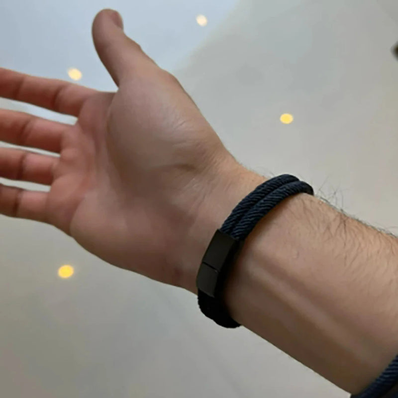 Pulseira de corda personalizada para homens