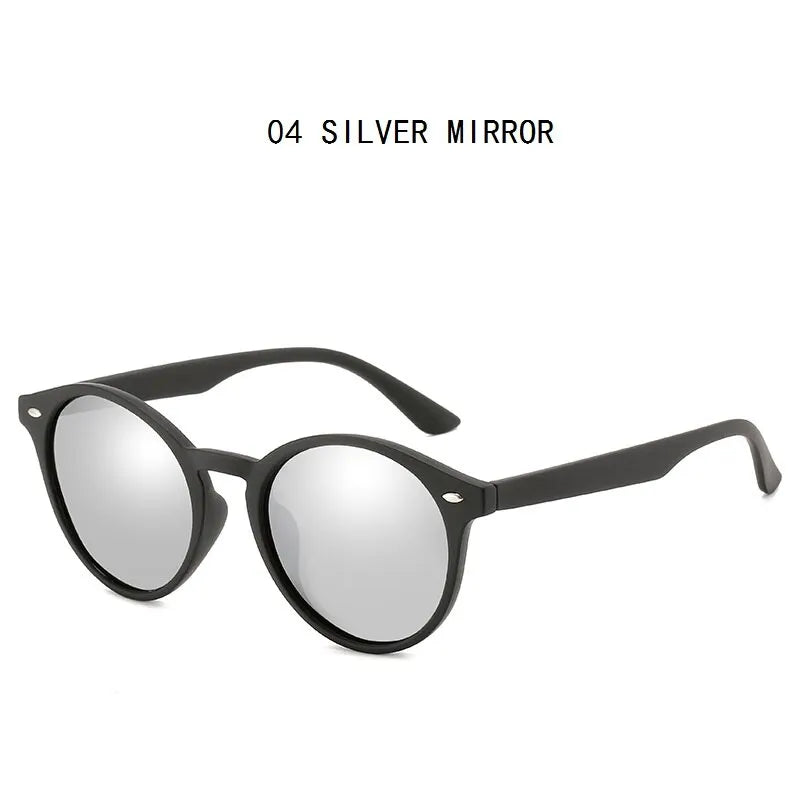 Óculos de sol redondos polarizados da moda, femininos, masculinos