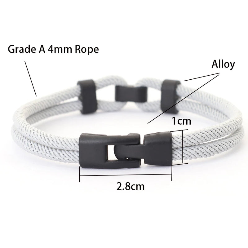 Pulseira de corda personalizada para homens