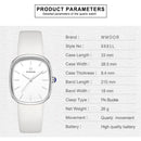 Relógio feminino pulseira em couro minimalista elegante