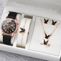 Relógio de pulso analógico feminino com pulseira de couro